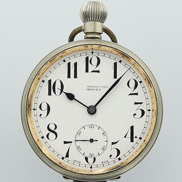Orista 9349ABC0112000STU Antique Pocket Watch White Dial Hand Wound