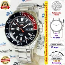 Brand New Seiko 5 Sports SRPC57K1 Coke Bezel Black Red Automatic Steel SRPC57