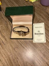Vintage Hamilton Masterpiece 1992 NAPA Echlin Two Tone 35mm Quartz Watch MINTY