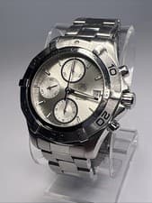 TAG Heuer CAF2111 41mm Aquaracer Chronograph Automatic Date Watch w/Silver Dial