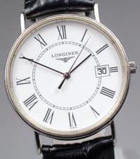 [NEAR MINT] Longines L4.720.4 Grand Classic 32mm Roman White Date Qz Mens Watch