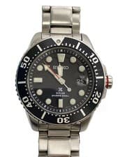 SEIKO Solar Watch Analog Stainless BLK SLV SS V157 0BT0