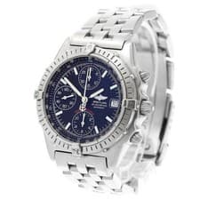 BREITLING CHRONOMAT A13050.1 39mm SS Black Dial Automatic Chronograph Date #C487