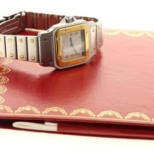 CARTIER SANTOS GALBÉ SM W20031C4 24mm SS/YG Quartz Gray Dial #C155