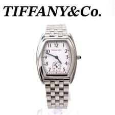 TIFFANY & CO Classic Tonneau Watch Quartz White Dial Womens wrist 16cm