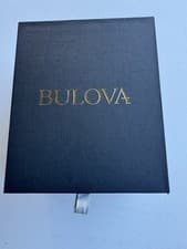 Bulova Octava Men's Chronograph Black Stainless Steel Quartz Watch Box
