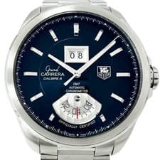 TAG HEUER GMT CALIBRE 8 WAV5111 STAINLESS STEEL SILVER AUTO BLACK DIALS 999303