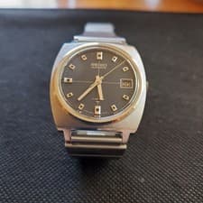 SEIKO 7005 7001 Auto Blue Dial Vintage Wristwatch Timepiece Authentic Excellent