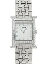 HERMES H Watch Diamond Quartz Watch HH1.230 White Shell Dial