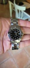 Tag Heuer WAF111C.BA0810 Mens Aquaracer Series Watch Diamonds Black Silver 8"