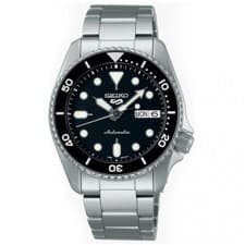 Seiko 5 Sports SKX Mid-Size SRPK29K1 Automatic Watch Black Dial Grey Bracelet