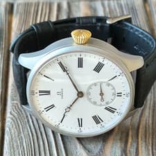 Marriage Watch & Original Omega Movement 1912, Hot Enamel Porcelain Dial, 48mm