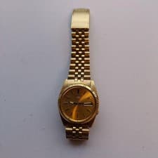Seiko Automatic Watch Used Gold Dial Gold Band No Accessories Tested From Japan