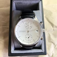 About Vintage 1844 Chronograph AV86 Men's Watch White Dial Quartz Near Mint