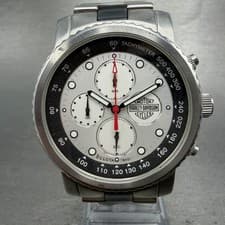 Bulova Harley Davidson Chronograph Watch Men 40mm Silver Dial Steel 78A01 NewBat