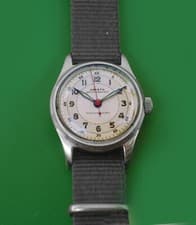 Vintage 1940's ARISTO Military Type Men's Manual Wind Watch Made by German Co.