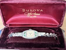 Antique 1930s Bulova Fifth Ave Miss America Ladies Watch MINT Original Gift Box