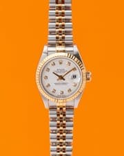 Rolex Datejust 26mm 69173 White Diamond Dial Two Tone Yellow Gold 1994