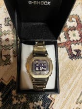 CASIO G-SHOCK Gold Metal GMW-B5000GD-9JF W/Box Tested Japan Used F/S