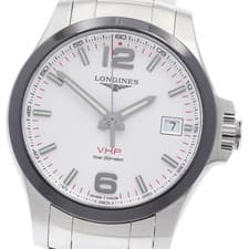 LONGINES Conquest VHP L3.719.4 Date Silver Dial Quartz Men's Watch_952482
