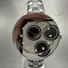 Movado Watch Women 28mm Mirror Dial Silver Tone Round 11.3.14.1247 New Battery