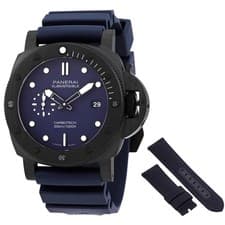Panerai Submersible Automatic  QuarantaQuattro Carbotech Blu Abisso Men's Watch