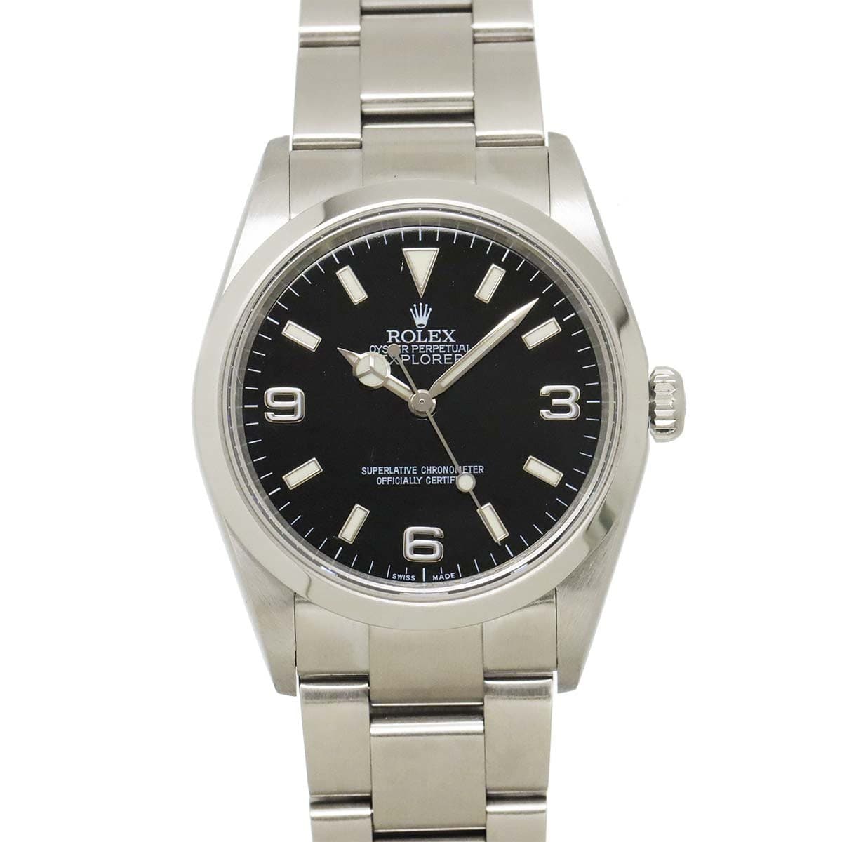ROLEX Explorer 1 114270 Serial K Automatic Black Dial Mens Watch 90317256