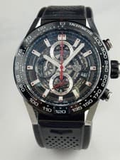 TAG Heuer Carrera Calibre Heuer 01  Automatic 45mm Skeleton Watch CAR2A1Z
