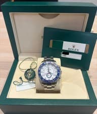 Rolex Yacht-Master II Steel White 44mm Blue Ceramic 116680 Complete Set