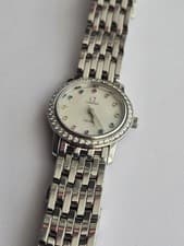 Omega De Ville  Ladies Watch 45777700 Diamond Bezel & Gem Stone dial