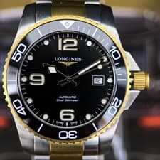 Longines HydroConquest Men's Black Watch - L3.781.3.56.7 Box & Papers