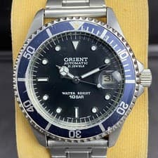 Rare Orient Diver Automatic ER00 C0 CA Black Dial Blue Bezel Sport Watch Men