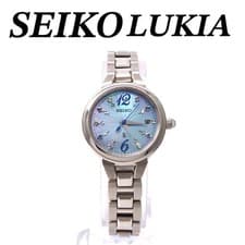 Seiko LUKIA SSVW157 Solar Watch Blue Shell Swarovski Summer Sweets