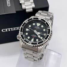 Citizen ProMaster Fugu Wristwatch 200M Titanium Box Extra Links Authentic
