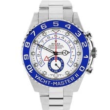 Rolex Yacht-Master II Stainless Steel Blue White 44mm NEW HANDS 116680 Watch