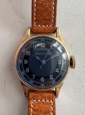 Original US WWII Type A-11B USAAF Wrist Watch by Bulova. Rare Variation 1944-5