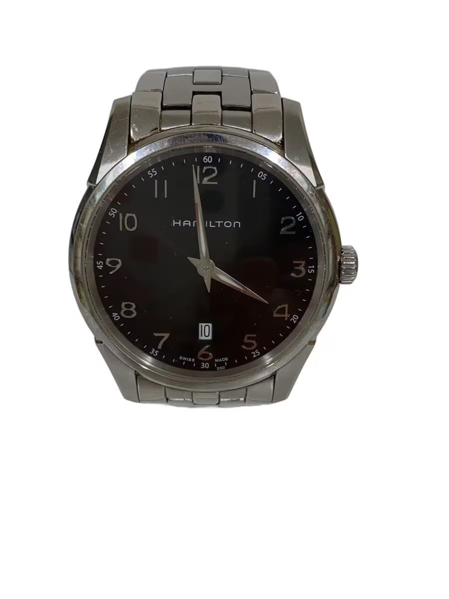 HAMILTON Quartz Watch Analog Stainless BLK SLV