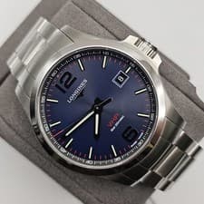 Longines Conquest V.H.P. 43mm Blue Dial Stainless Steel Quartz L3.726.4.96.6