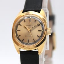 New Belt [NEAR MINT] OMEGA Seamaster Cal.650 Ref.535.012 Gold AT From JAPAN Z157