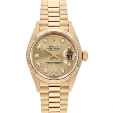 ROLEX Datejust 10P Diamond 69178G Champagne U Number second hand Women