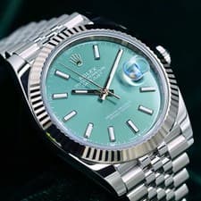 2026 NEW UNWORN Rolex Datejust 41mm Mint Green Dial Fluted Bezel Jubilee 126334