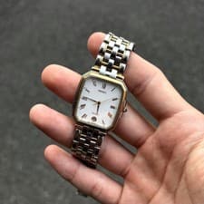 90s Vintage Seiko Dolce Tank Watch Roman Dial