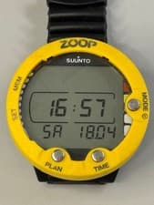 Suunto Zoop Dive Computer Yellow Wristwatch Timepiece Used Fully Functional