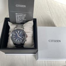 Citizen Attesa ACT Line CB0287-68L Eco-Drive Radio Navy Blue Full Set