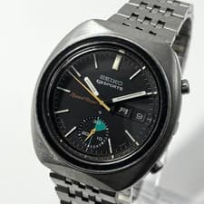 SEIKO 5 Sports Speedtimer 6139-8002 Vintage Automatic Black Orange Dial 40mm