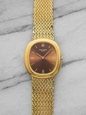 Vintage 1970s Patek Philippe Ellipse 3589/1 18K YG Red Sunburst Dial Auto 33mm