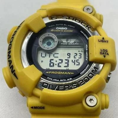 G-SHOCK FROGMAN GF-8250-9JF Yellow Digital Watch Used Casio Used from Japan