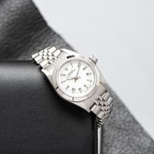 Rolex Oyster Perpetual White Dial Jubilee Stainless 24mm Ladies Watch 76080