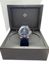 Baume & Mercier Riviera 42mm 10716, Blue smokey dial on rubber, B&P, Ex-display