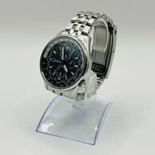 CITIZEN CA0087-63E Wena 3 Solar Chronograph Watch Black Dial SS Mens Box Papers